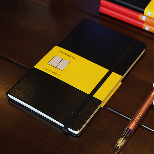Journal Leather Hardcover - Classic office school hardcover leather band