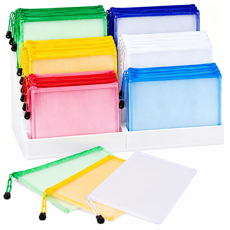 Portfolio Folder Zip - 5/20PCS A4/A5 Mesh Zipper Pouch Bags