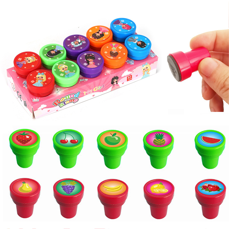 10pcs/box Assorted Stamps Self - Self Inking Stamp ulasan dan harga