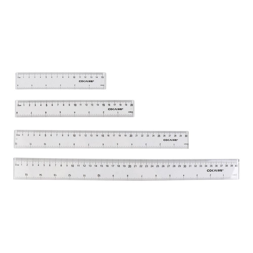 Desk Accessories 15cm 20cm 30c - Ruler Set Transparent ulasan dan harga