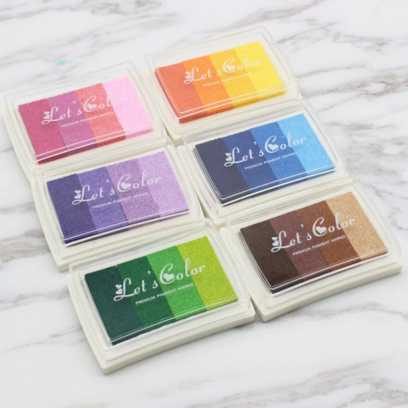 1PCS 4 colors Inkpad Ink stamp - Self Inking Stamp ulasan dan harga