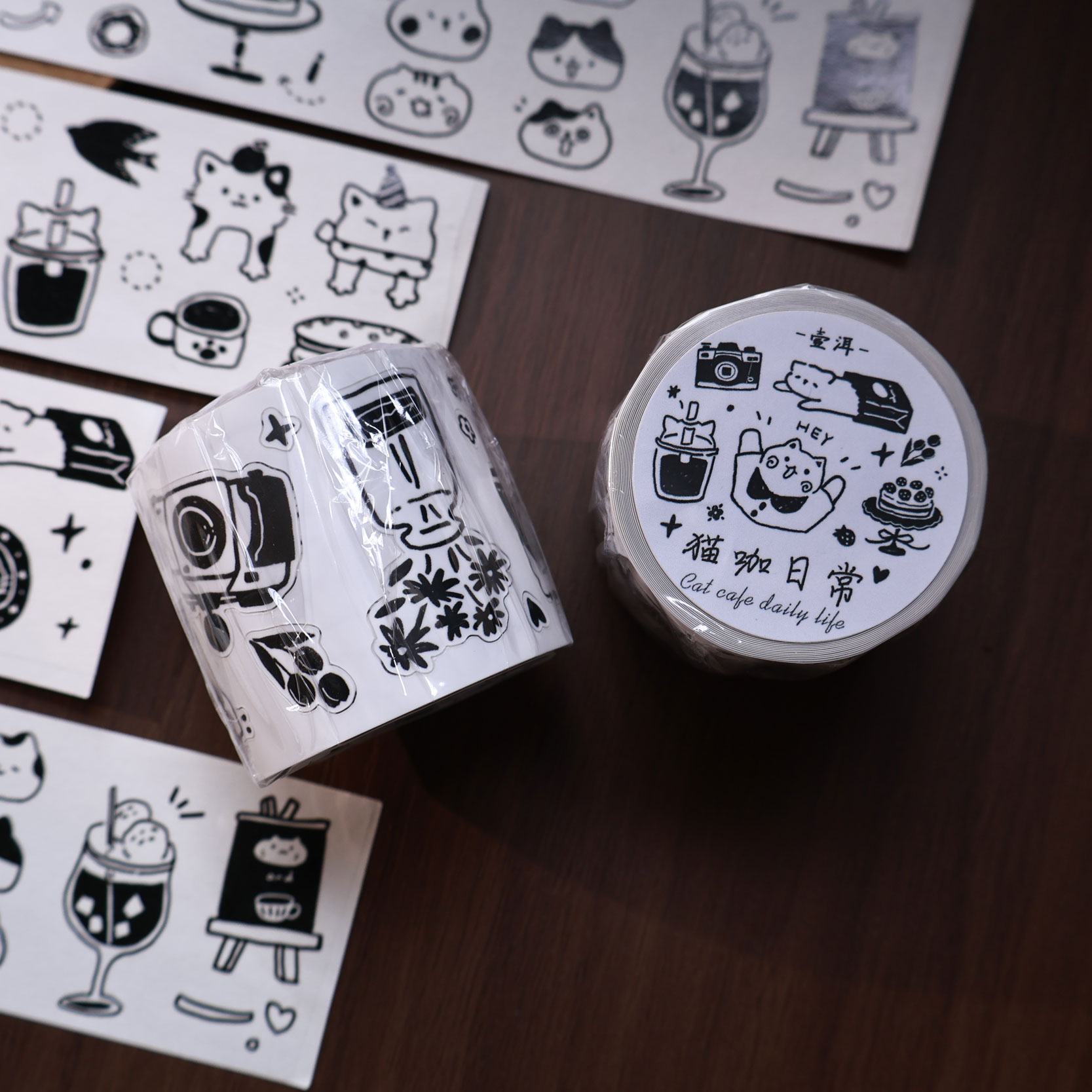 YiEr Studio Vintage Daily Cat' - Washi Tape Set ulasan dan harga