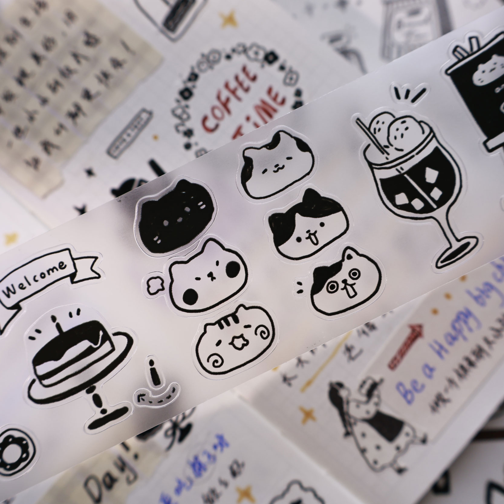 YiEr Studio Vintage Daily Cat' - Washi Tape Set ulasan dan harga