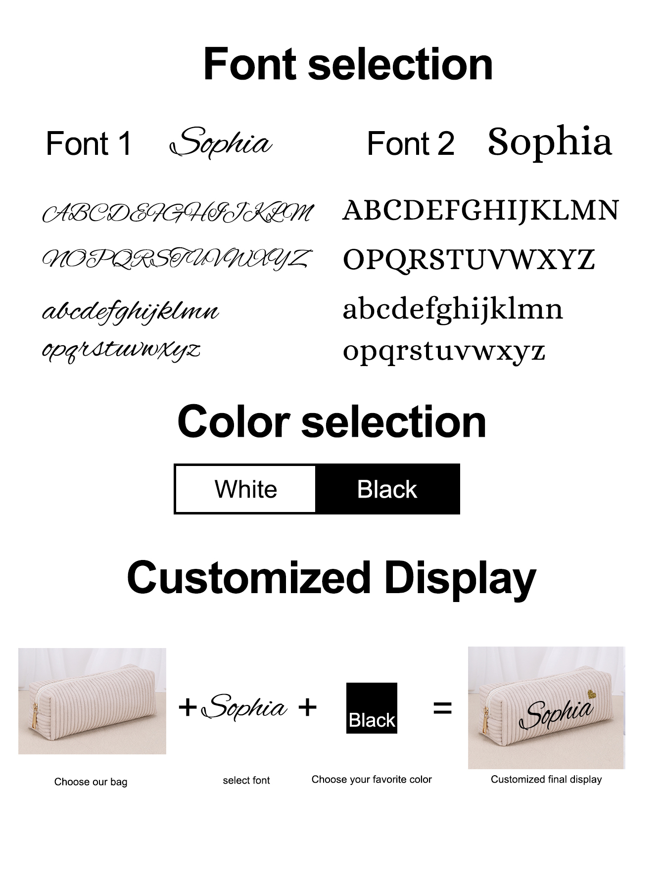 Custom Name Heat Transfer Cord - Pencil Case Large ulasan dan harga