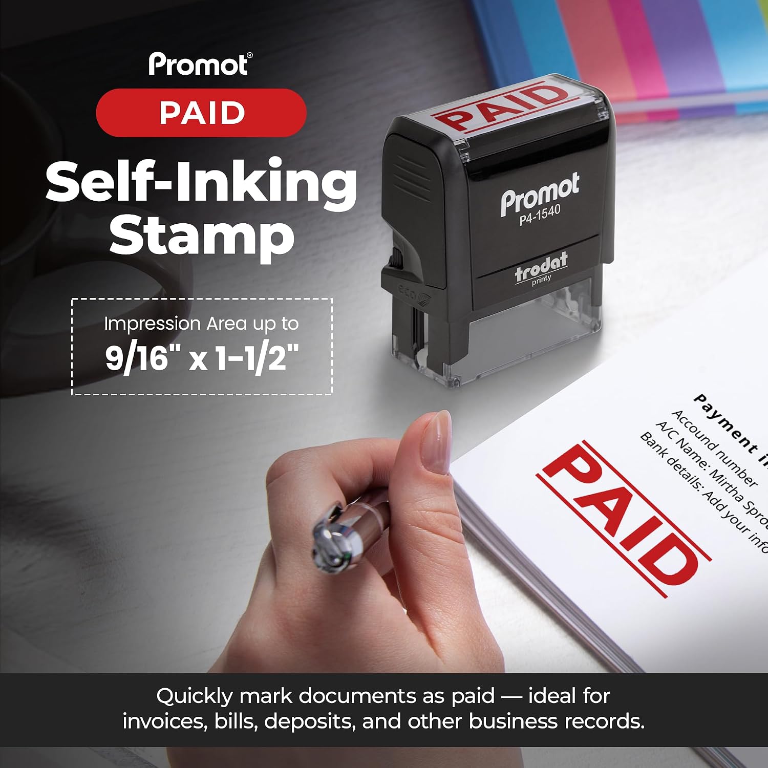 Self-Inking Paid Stamp Refilla - Self Inking Stamp ulasan dan harga