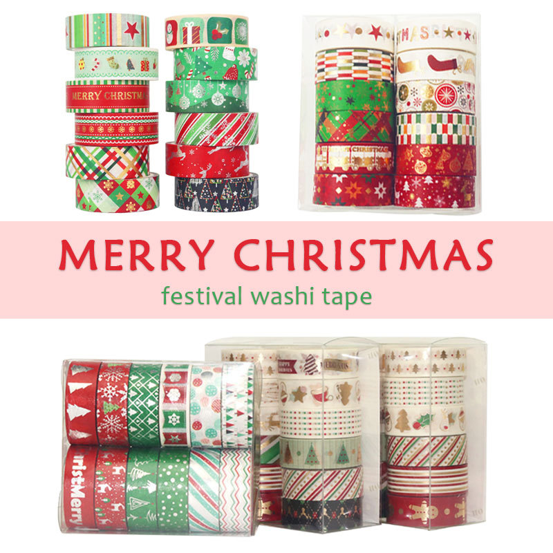60 Meter Christmas Washi Tapes - Washi Tape Set ulasan dan harga