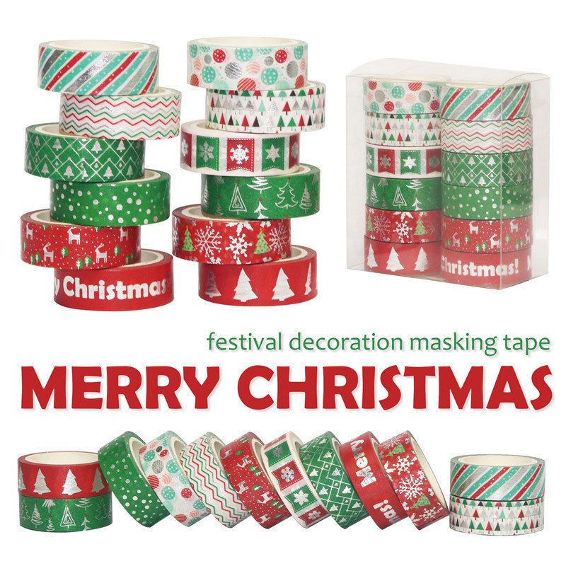 60 Meter Christmas Washi Tapes - Washi Tape Set ulasan dan harga
