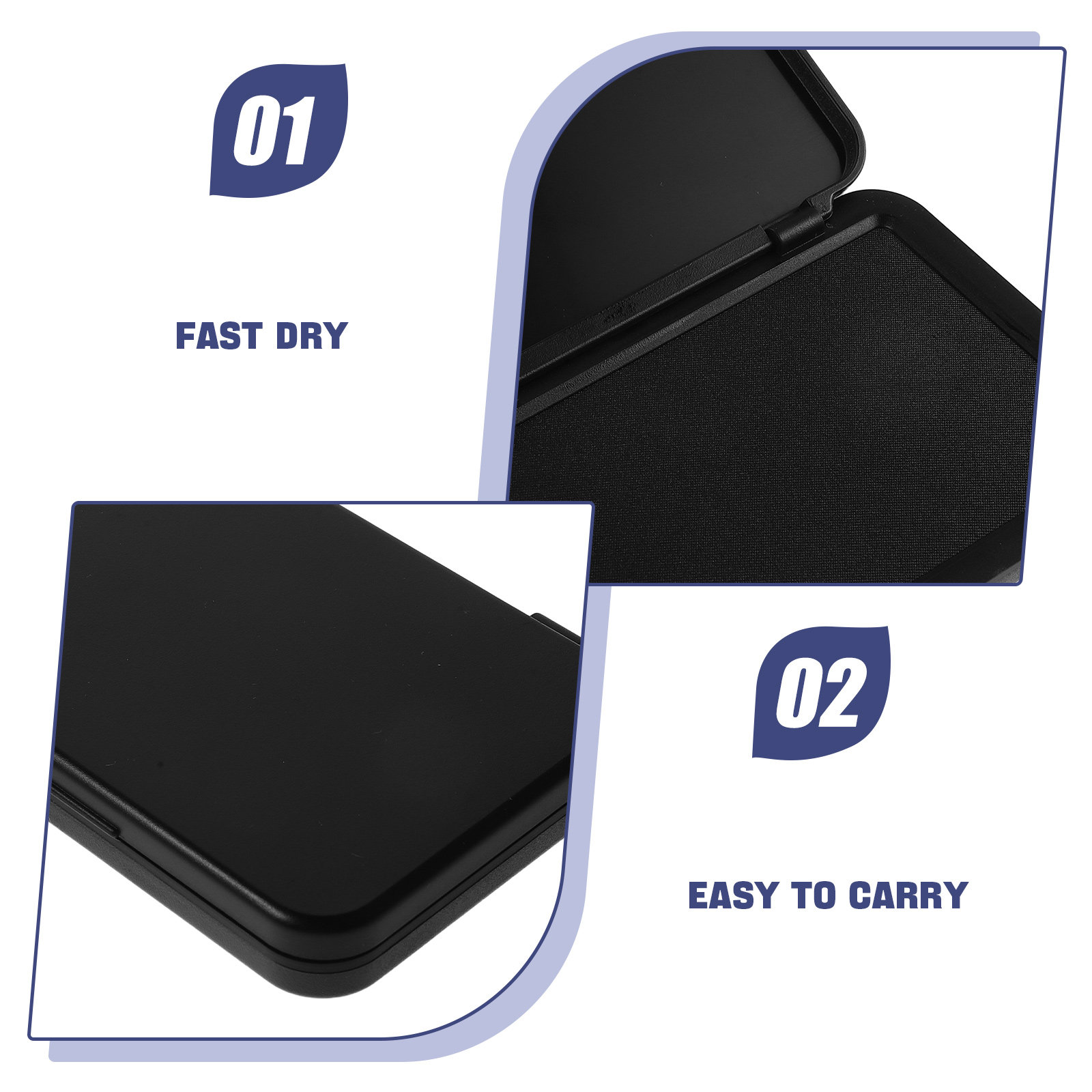 Fast Dry Ink Pad Black Pigment - Self Inking Stamp ulasan dan harga