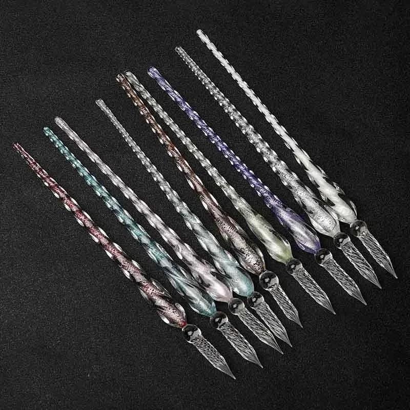 Colored Crystal Glass Dip Pen  - Fountain Pen Ink ulasan dan harga