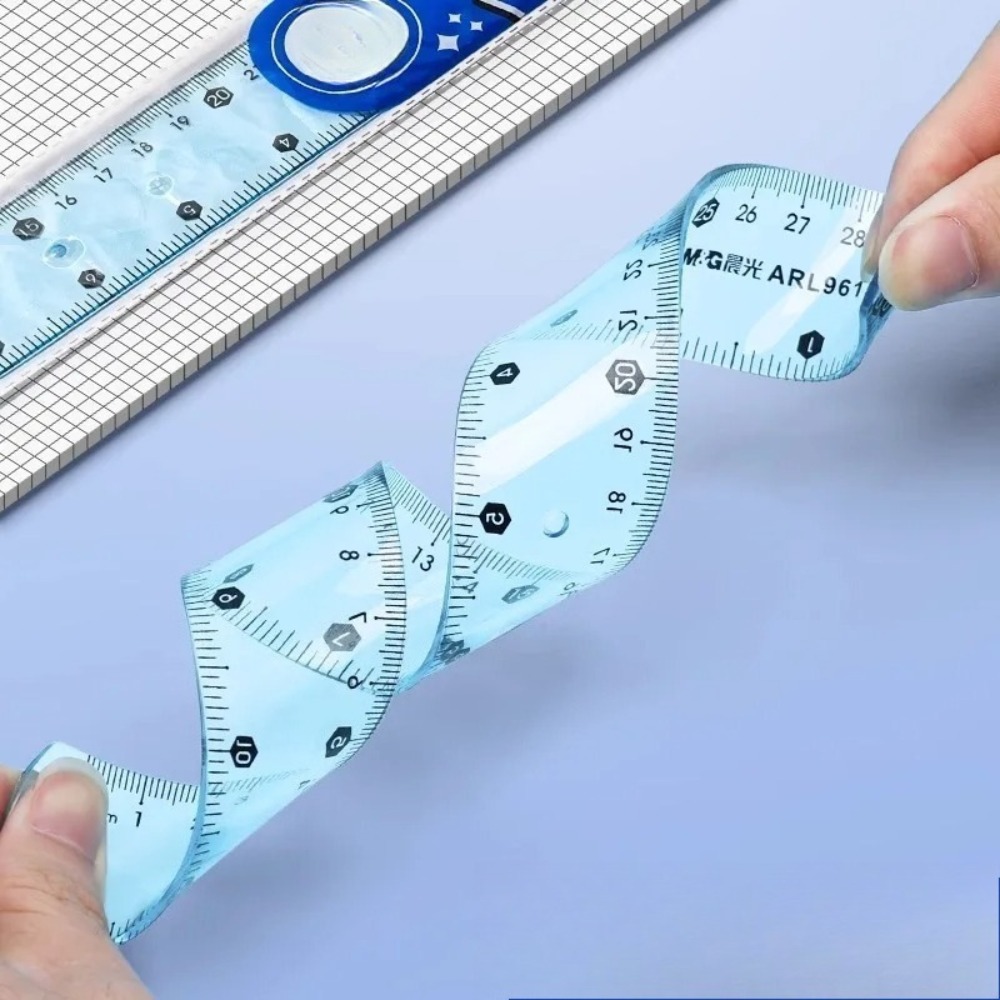 1/3pcs Transparent Soft Ruler, - Ruler Set Transparent ulasan dan harga