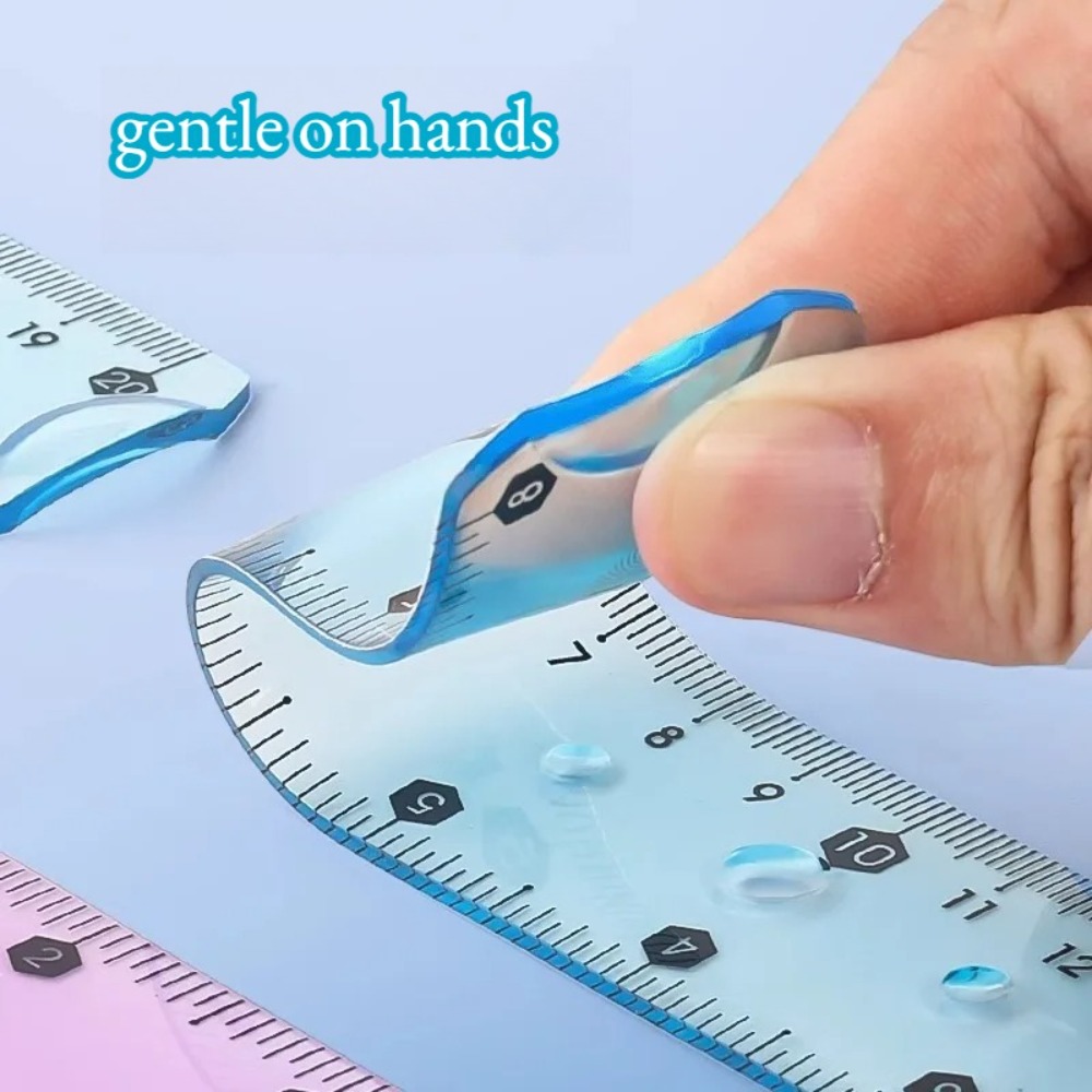 1/3pcs Transparent Soft Ruler, - Ruler Set Transparent ulasan dan harga