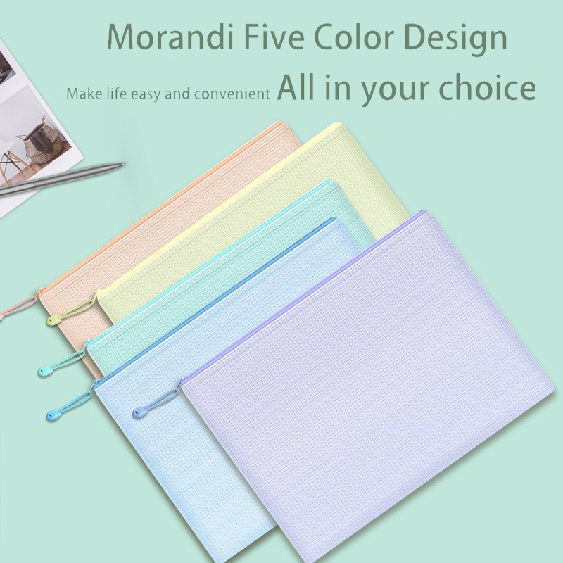 5pcs Mesh Zipper Pouch Documen - Portfolio Folder Zip ulasan dan harga