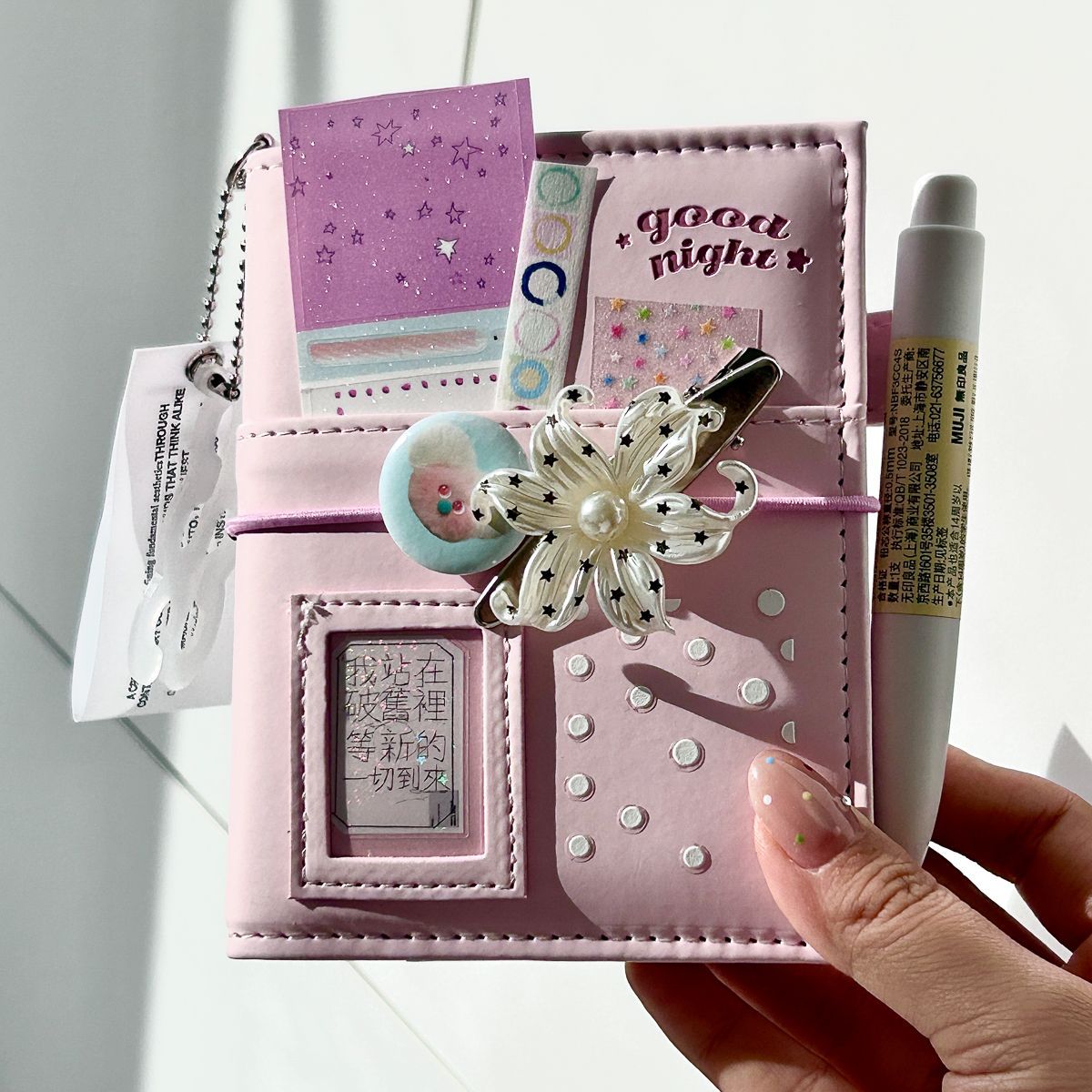 Cute Pink M5 Loose Leaf Hardco - Journal Leather Hardcover ulasan dan harga