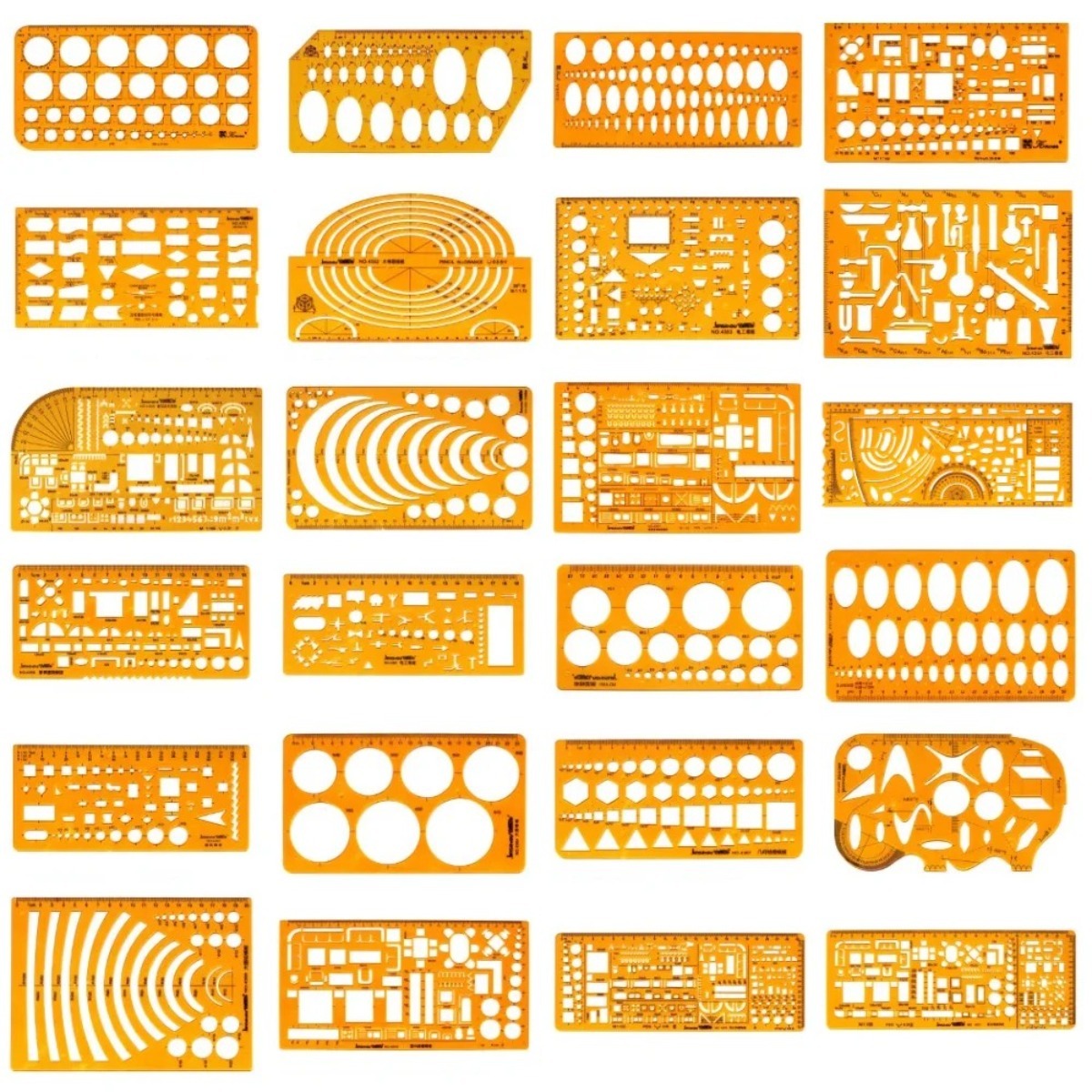 Geometric Drawing Template Set - Ruler Set Transparent ulasan dan harga