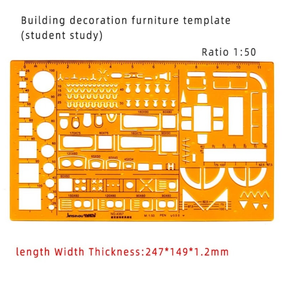 Geometric Drawing Template Set - Ruler Set Transparent ulasan dan harga