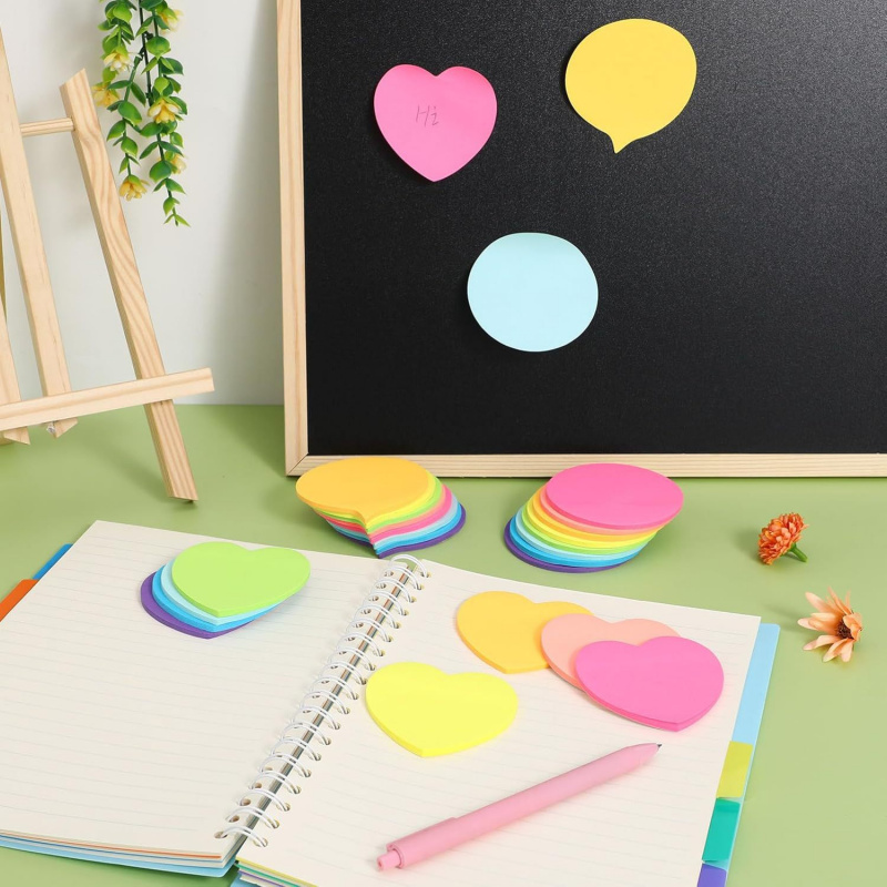 【3 Styles Heart Memo Pads】720  - Total Stationery & Office Supply ulasan dan harga