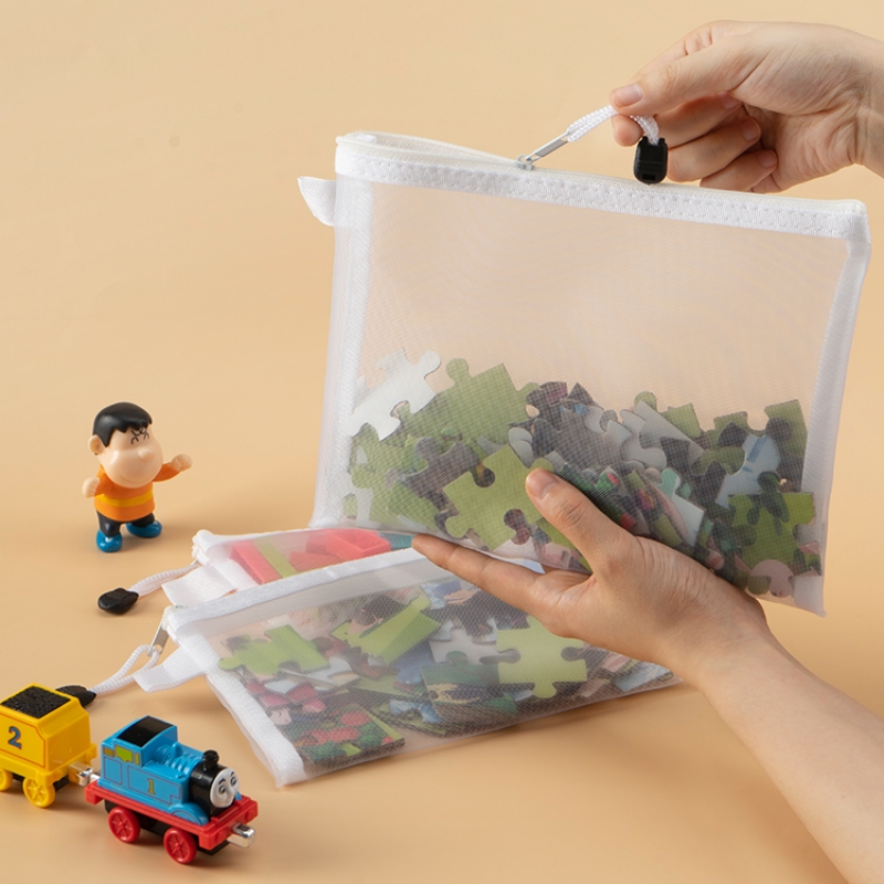 1-30 PCS Mesh Zipper File Bag  - Portfolio Folder Zip ulasan dan harga