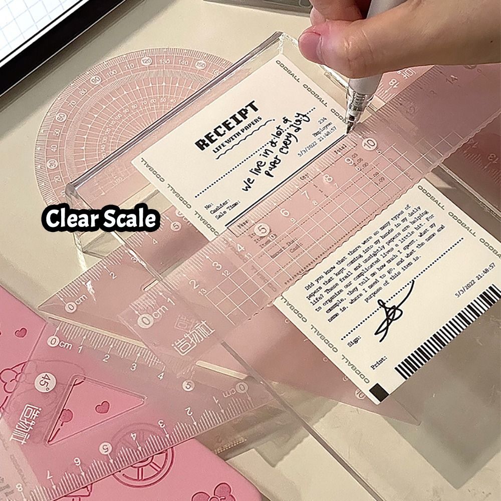 4PCS/Set Multifunctional 15/20 - Ruler Set Transparent ulasan dan harga