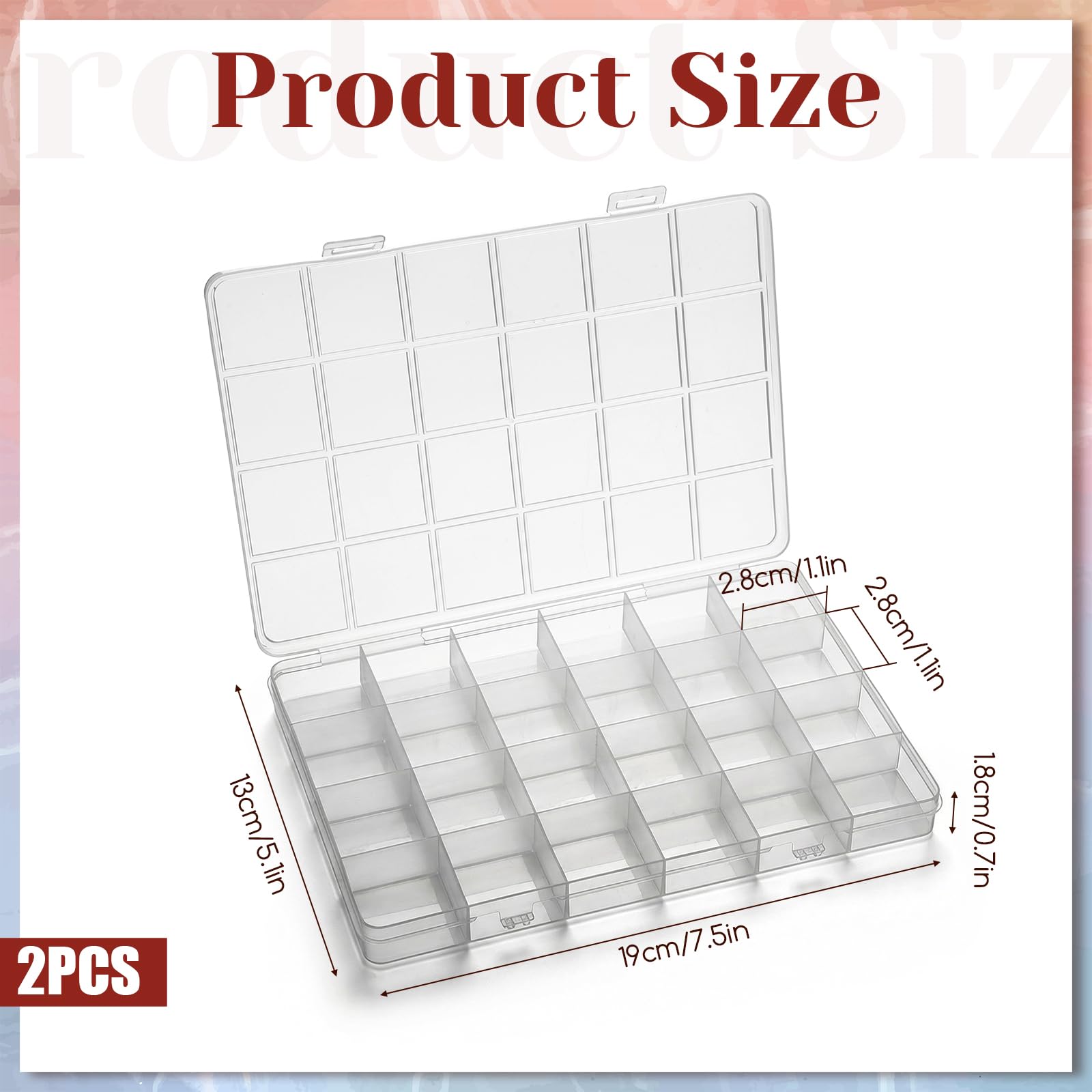24-Grid Plastic Organizer Box  - Washi Tape Set ulasan dan harga