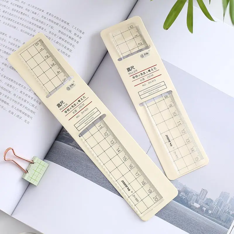 1Pcs Simple15cm 18cm 20cm Tran - Ruler Set Transparent ulasan dan harga