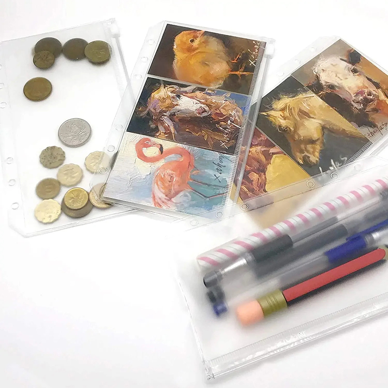 New 8PCS PVC Binder Pocket Cas - Portfolio Folder Zip ulasan dan harga