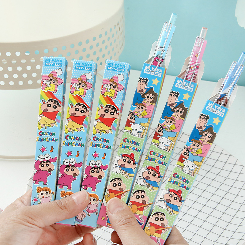 6Pcs Cartoon Crayon Shin-Chan  - Stationery Supplier ulasan dan harga
